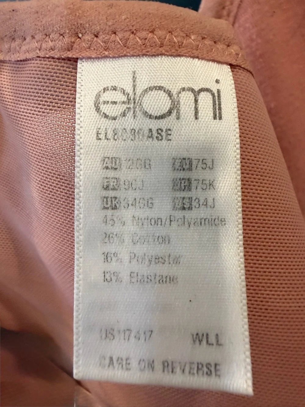 Elomi Brianna Plunge Bra in Dusty Pink US 34J - Picture 4 of 4
